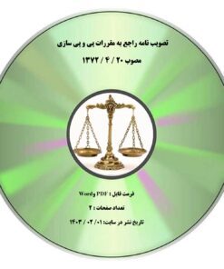 تصویب نامه راجع به مقررات پی و پی سازی مصوب 20 / 4 / 1372